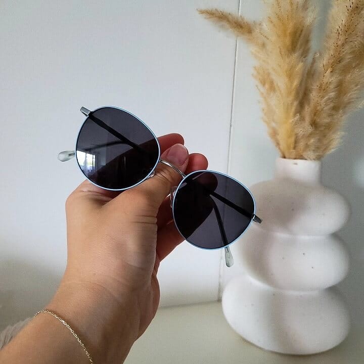 Okulary Lenonki Przeciwsłoneczne SUNOPTIC SS-912A srebrno-niebieskie