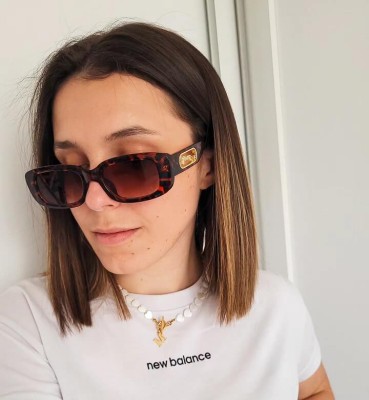 Damskie owalne okulary przeciwsłoneczne z filtrem UV400 panterka ST-FAS1B