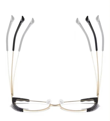 Damskie kocie okulary zerówki do komputera BLUE LIGHT z flexami 25136A panterka/złoty