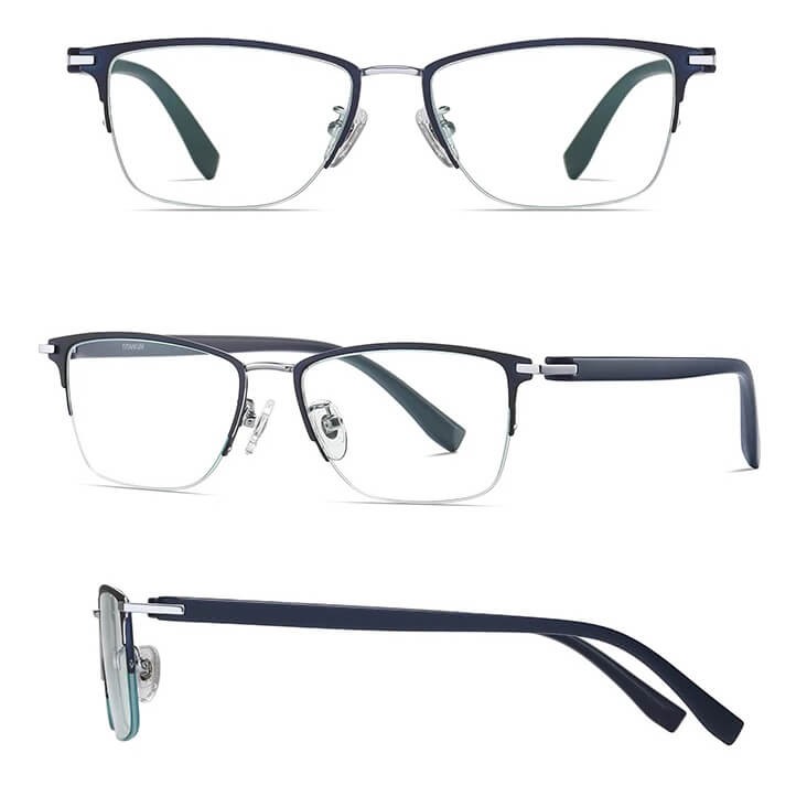Ultralekkie tytanowe okulary zerówki półramkowe z filtrem Blue Light do komputera TN824A.jpg