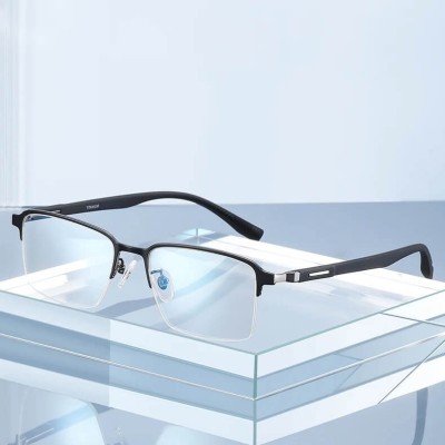 Ultralekkie tytanowe okulary zerówki z filtrem Blue Light do komputera Czarne TN825