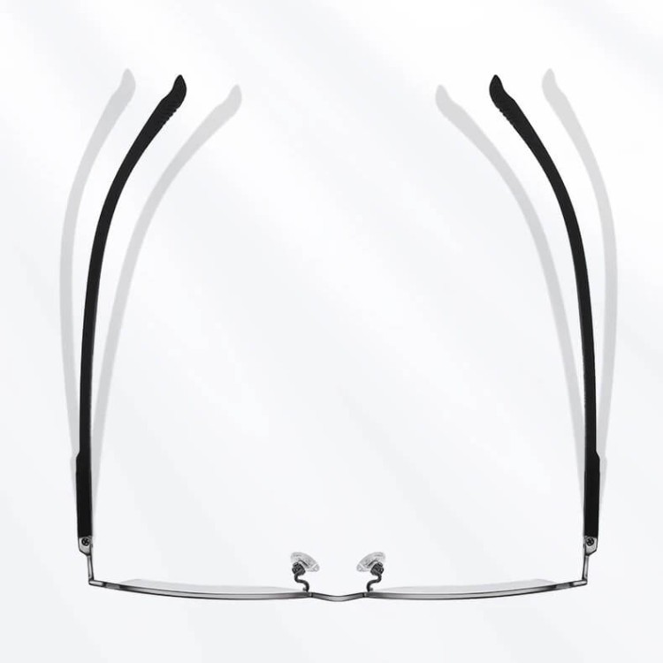 Ultralekkie tytanowe okulary zerówki z filtrem Blue Light do komputera Brązowe TN825A