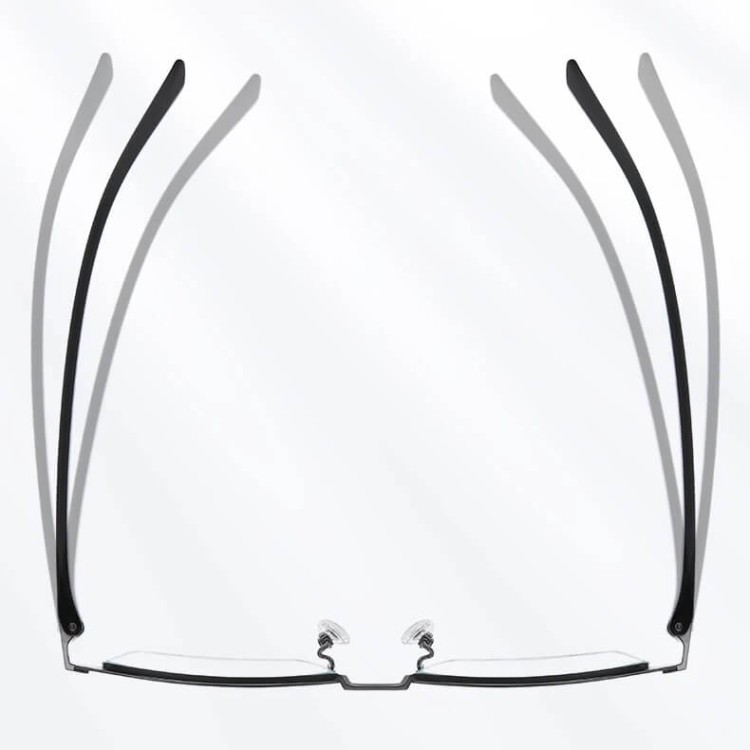 Ultralekkie tytanowe okulary zerówki z filtrem Blue Light do komputera Czarny/Grafit TN826A