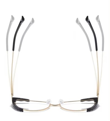 Damskie kocie okulary zerówki do komputera BLUE LIGHT z flexami 25136D peach/gold