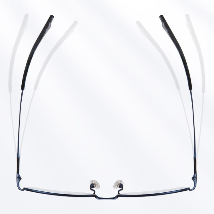 Ultralekkie tytanowe okulary zerówki z filtrem Blue Light do komputera Srebrne TN827