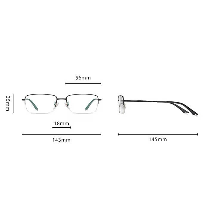 Ultralekkie tytanowe okulary zerówki z filtrem Blue Light do komputera Srebrne TN827