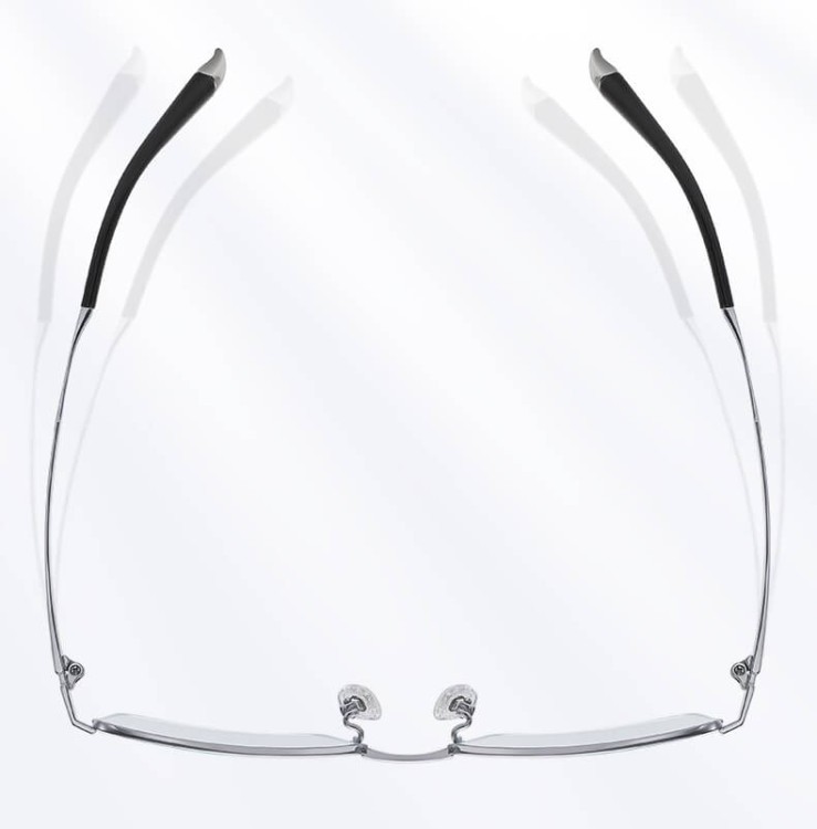 Ultralekkie tytanowe okulary zerówki z filtrem Blue Light do komputera Czarne TN828