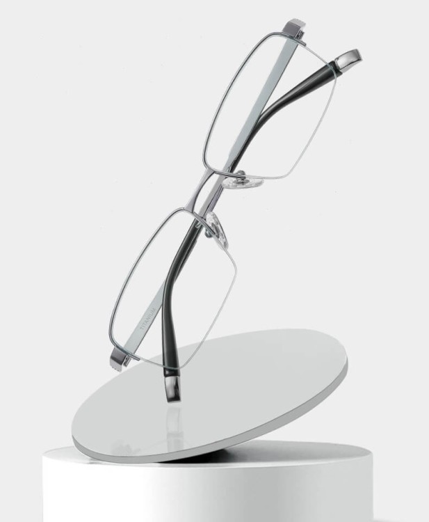 Ultralekkie tytanowe okulary zerówki z filtrem Blue Light do komputera Czarne TN828