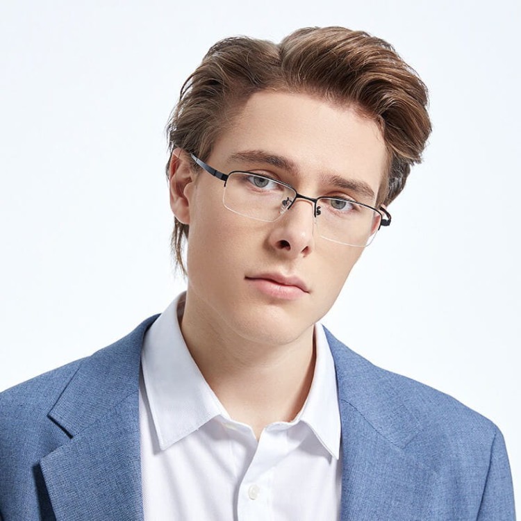 Ultralekkie tytanowe okulary zerówki z filtrem Blue Light do komputera Złote TN828B