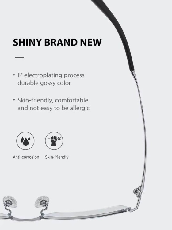 Ultralekkie tytanowe okulary zerówki z filtrem Blue Light do komputera Złote TN828B