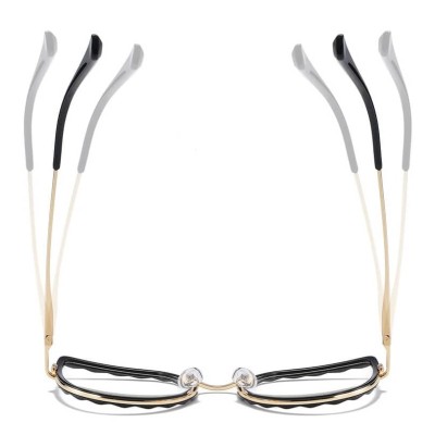 Damskie kocie okulary zerówki do komputera BLUE LIGHT z flexami 25137 black/gold