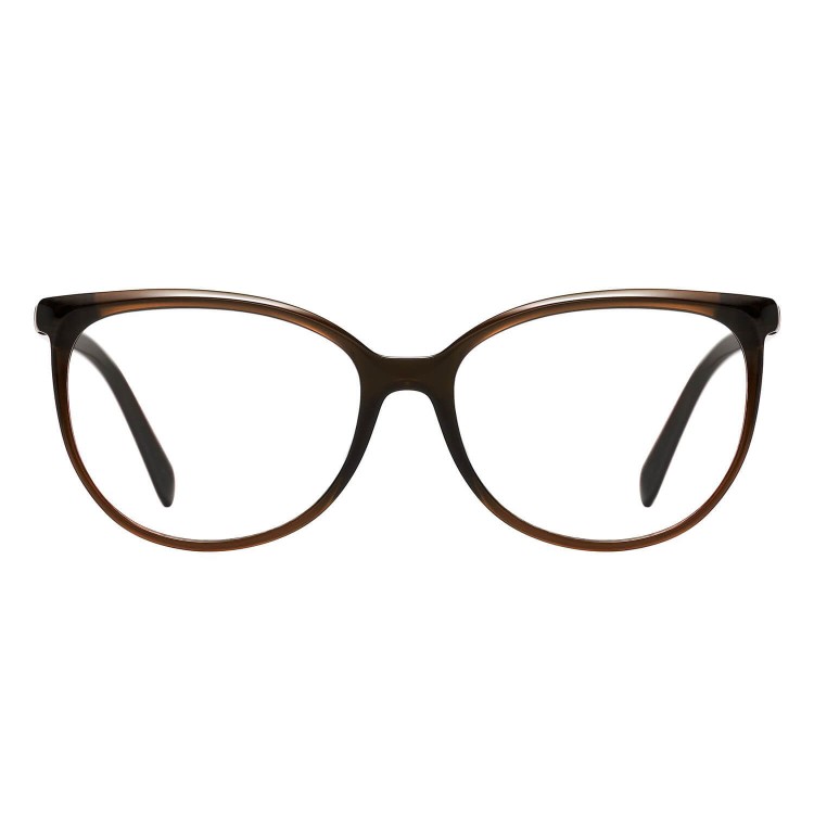 Okulary zerówki Kocie oczy oprawki korekcyjne medium AM67D szare