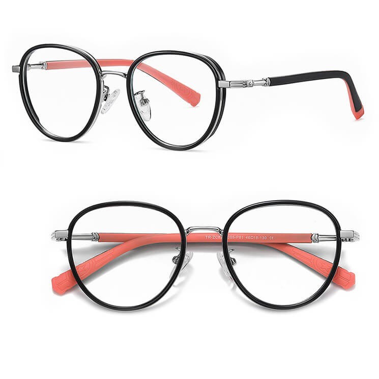 Okulary dla dzieci zerówki do komputera Blue Light SKJ-30A czarne