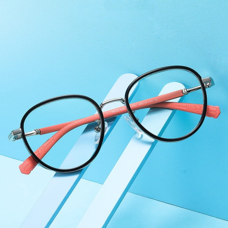 Okulary dla dzieci zerówki do komputera Blue Light SKJ-30A czarne