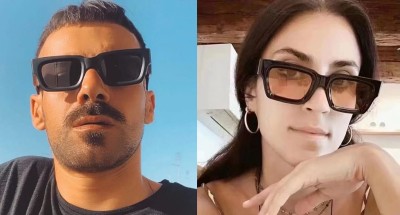 Okulary przeciwsłoneczne z filtrem UV400 STL21C kremowe + akcesoria