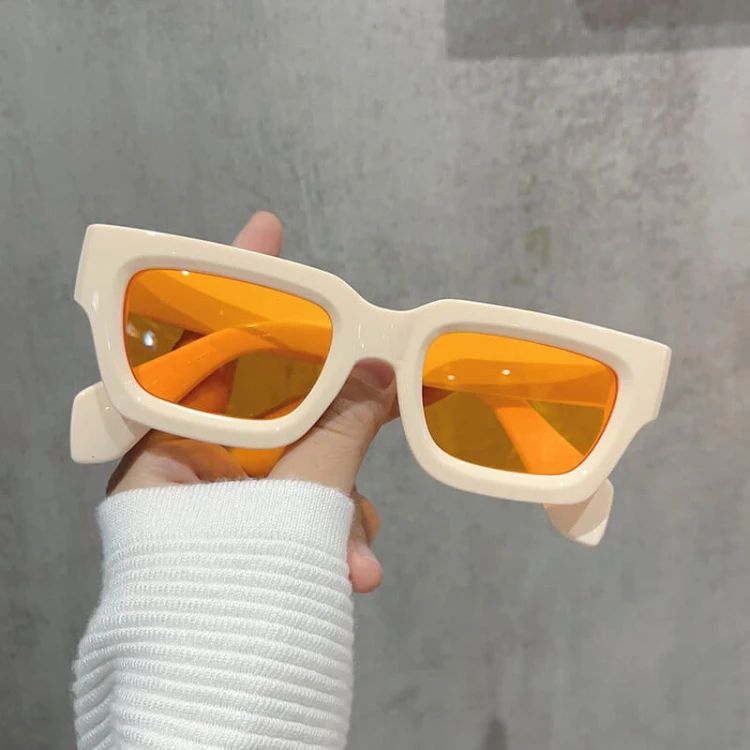 Okulary przeciwsłoneczne z filtrem UV400 STL21C kremowe + akcesoria