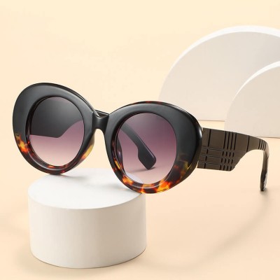 Okulary przeciwsłoneczne z filtrem UV400 STL32C czarny/panterka + akcesoria