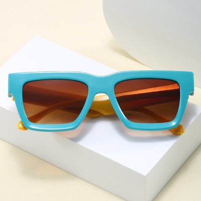 Okulary przeciwsłoneczne z filtrem UV400 STL39B Turkus/Żółty + akcesoria