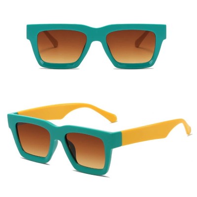 Okulary przeciwsłoneczne z filtrem UV400 STL39B Turkus/Żółty + akcesoria