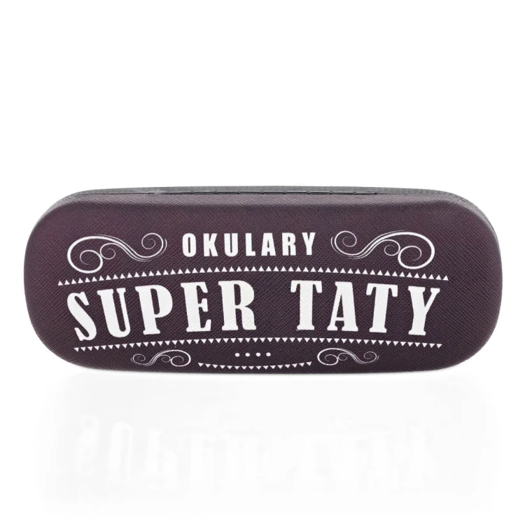 Etui na OKULARY SUPER TATY twardy futerał ET-115 oberżynowy