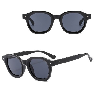 Okulary Owalne przeciwsłoneczne z filtrem UV400 STL45 czarne + akcesoria 