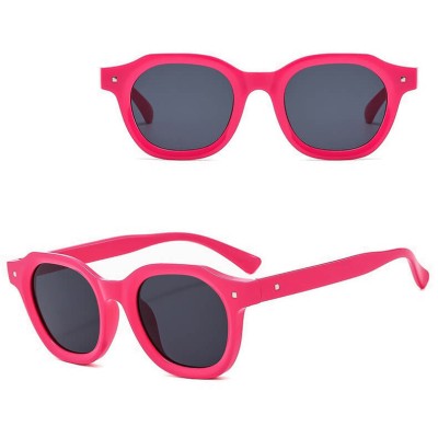 Okulary Owalne przeciwsłoneczne z filtrem UV400 STL45A różowe + akcesoria  
