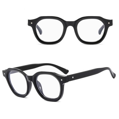 Okulary Owalne zerówki do komputera z filtrem BLUE LIGHT STL45E czarne + akcesoria 