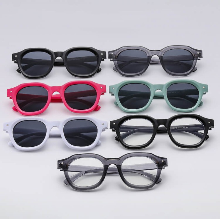 Okulary Owalne zerówki do komputera z filtrem BLUE LIGHT STL45F szare transparentne + akcesoria  