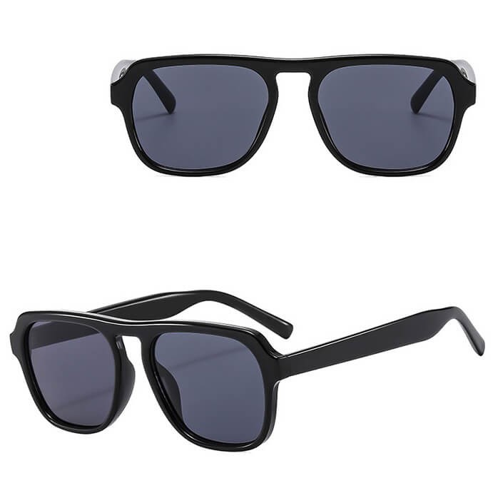 Czarne okulary przeciwsłoneczne pilotki z filtrami damskie-męskie STL38-.jpg