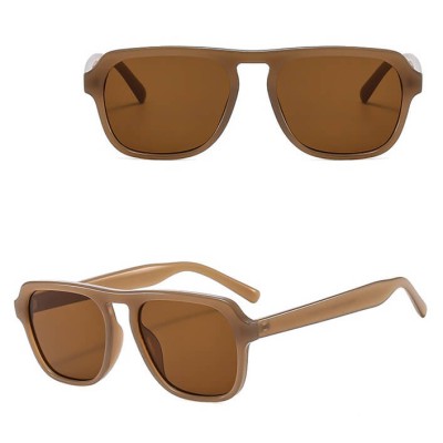 Okulary przeciwsłoneczne z filtrem UV400 pilotki STL38A brązowe + akcesoria 