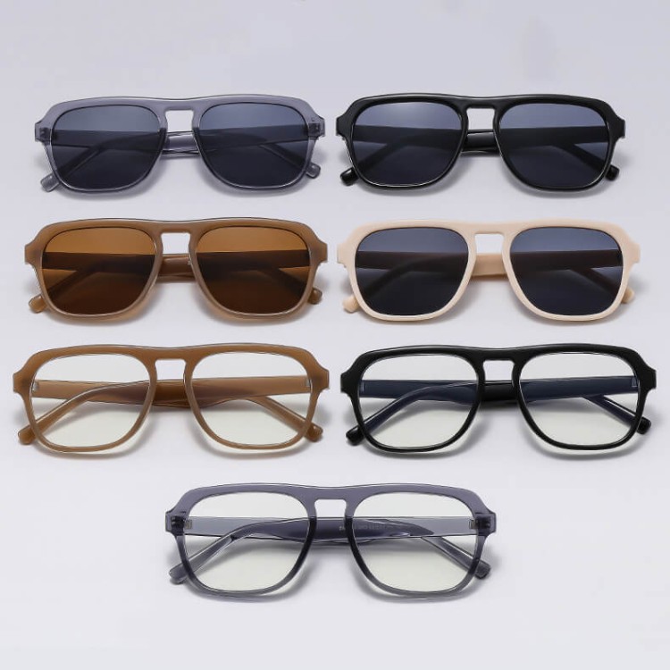 Okulary zerówki do komputera z filtrem BLUE LIGHT pilotki STL38E brązowe + akcesoria  