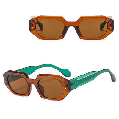 Okulary przeciwsłoneczne z filtrem UV400 STL29D brązowo - zielone  + akcesoria      