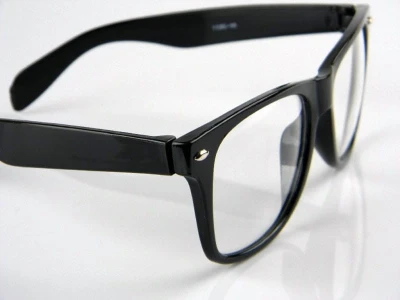 Klasyczne okulary zerówki czarne Nerdy Kujonki  NR-11