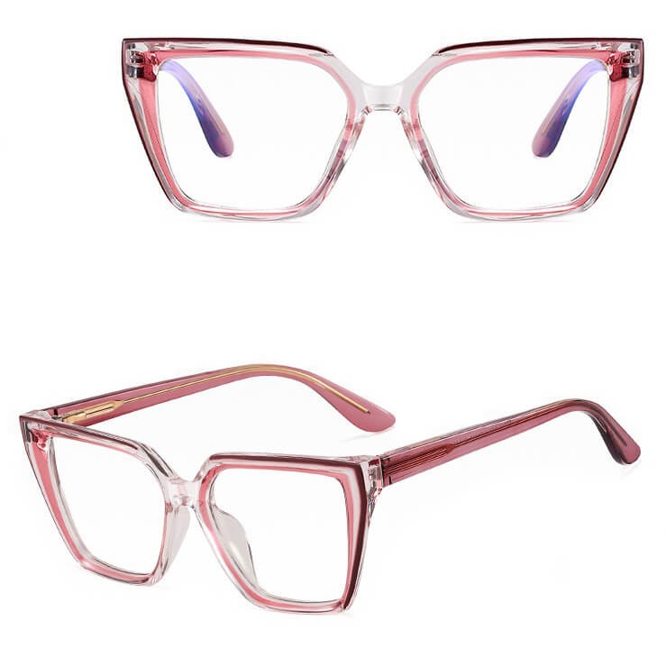 Damskie okulary zerówki do komputera oprawki korekcyjne kocie z filtrem Blue Light 25152D.jpg