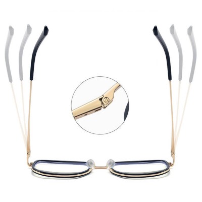 Damskie owalne okulary zerówki do komputera BLUE LIGHT na teleskopach 25155 Czarny/Złoty