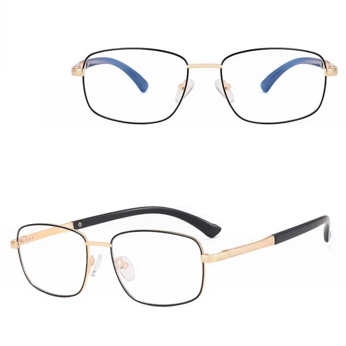 okulary stalowe zerówki do komputera oprawki korekcyjne z filtrem Blue Light 25154A.jpg