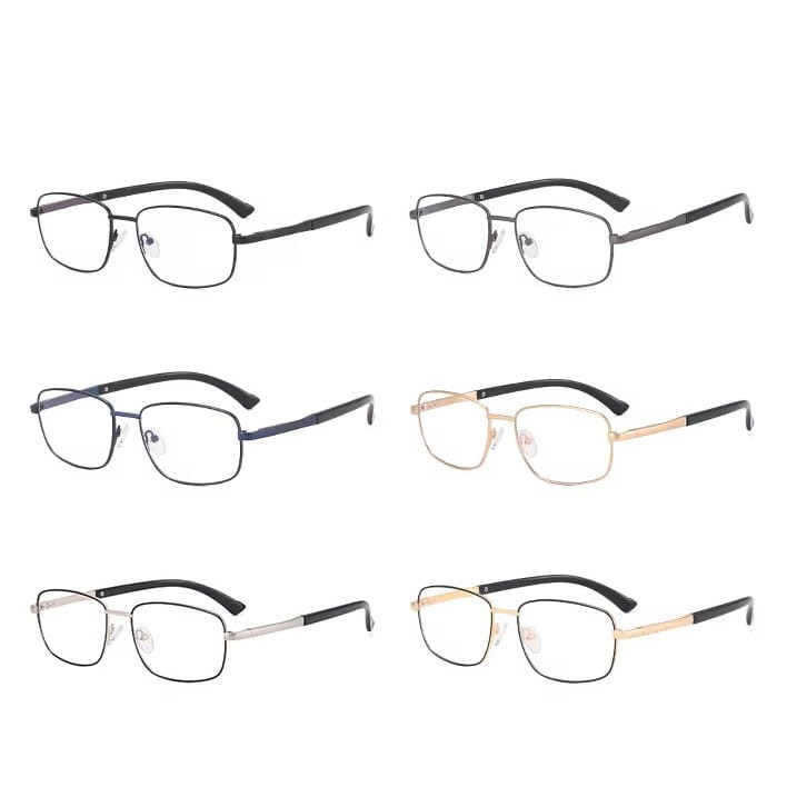 Metalowe okulary zerówki z filtrem Blue Light do komputera 25154C Czarny/Srebrny + akcesoria