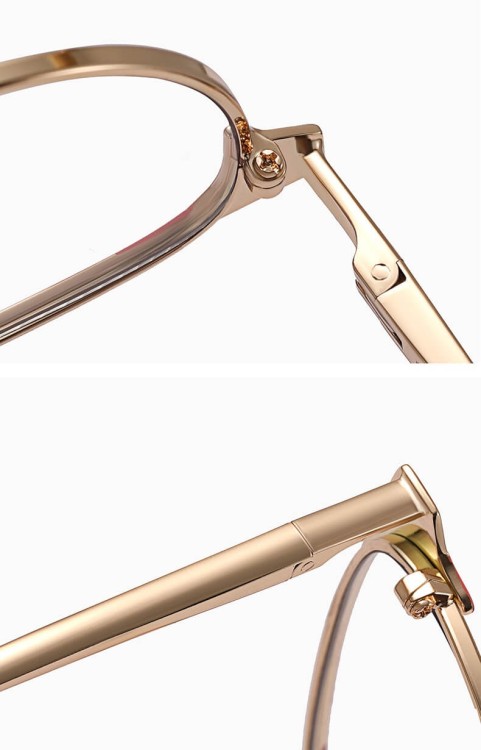 Damskie okulary Kocie  Oczy zerówki do komputera BLUE LIGHT na teleskopach 25110E Brudny Róż/Złoty