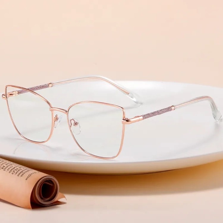 Damskie okulary zerówki do komputera oprawki korekcyjne kocie z filtrem Blue Light 25156A-.jpg