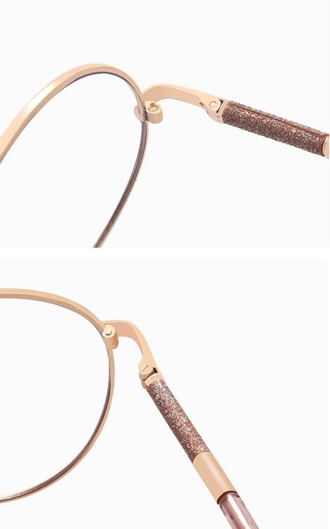 Damskie okulary Lenonki zerówki do komputera BLUE LIGHT na teleskopach 25148 Czarny/Złoty
