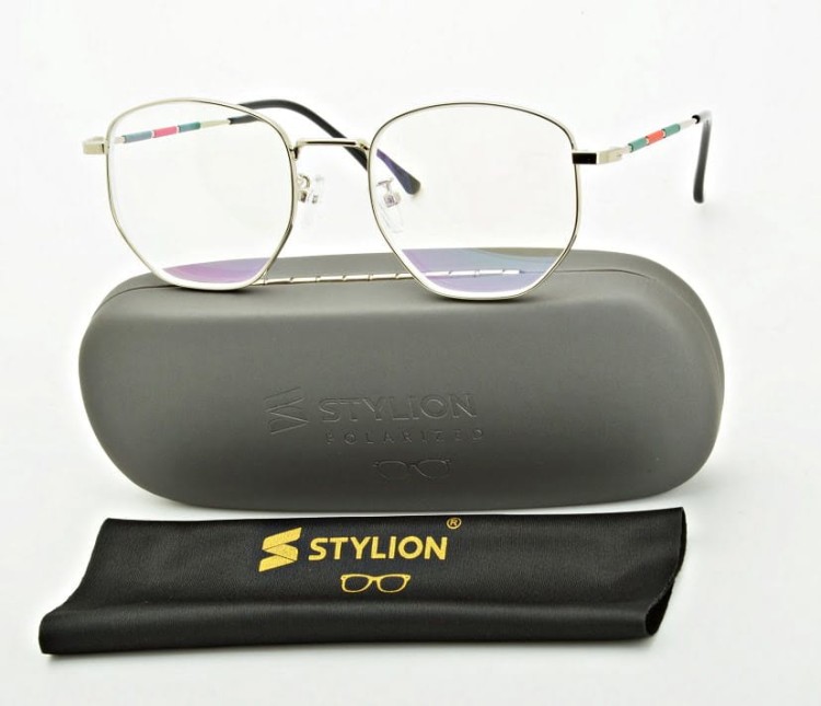 Okulary zerówki z antyrefleksem ST316A moc: 0.00 srebrne