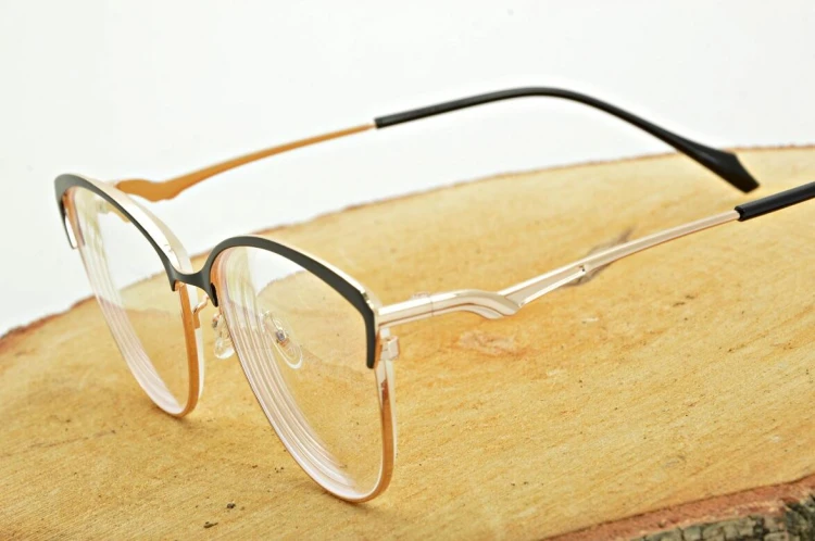 Damskie kocie okulary zerówki z antyrefleksem ST317B moc: 0.00 złoty/czarny