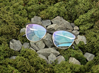 Damskie kocie okulary zerówki z antyrefleksem ST317B moc: 0.00 złoty/czarny