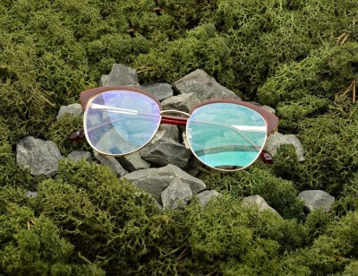 Damskie kocie okulary zerówki z antyrefleksem ST318 moc: 0.00 złoty/bordo