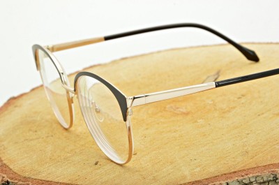 Damskie kocie okulary zerówki z antyrefleksem ST318B moc: 0.00 czarny/złoty
