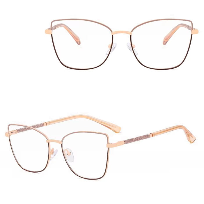 Damskie okulary zerówki do komputera oprawki korekcyjne kocie z filtrem Blue Light 25156F.jpg