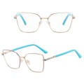 Stalowe Damskie okulary zerówki do komputera oprawki korekcyjne kocie z filtrem Blue Light na teleskopach 25145E.jpg
