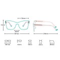 Damskie transparentne okulary zerówki do komputera oprawki korekcyjne kwadratowe z filtrem Blue Light 25157 wymiary.jpg