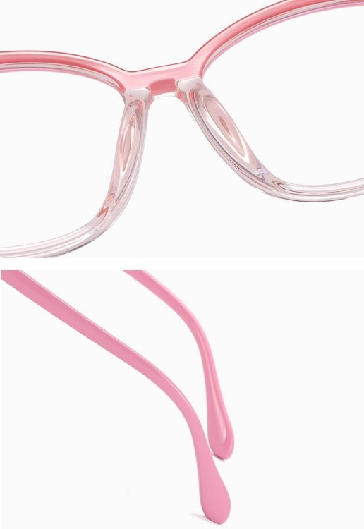 Damskie kocie oczy okulary zerówki do komputera BLUE LIGHT 25144 Czarne