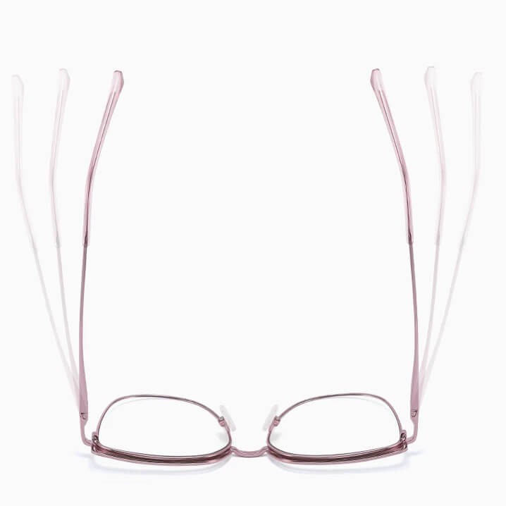 Damskie okulary kocie zerówki do komputera BLUE LIGHT z fleksami 25153E Niebieski